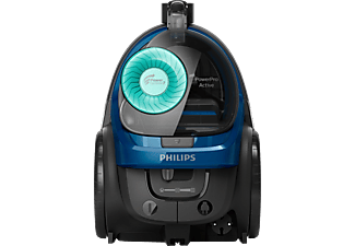 PHILIPS PowerPro Active - Beutelloser Staubsauger (Schwarz/Blau)